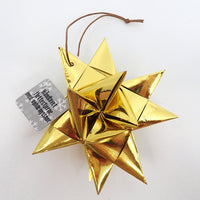 Stjerne flettet guld guld metallic 11 cm