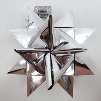 Stjerne flettet sølv sølv glitter/metallic 18 cm