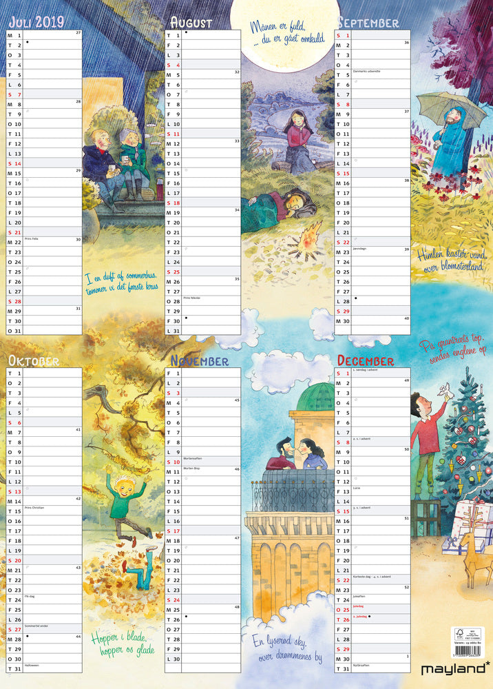 ÅRSKALENDER A3 ILL.  2019 MAYLAND