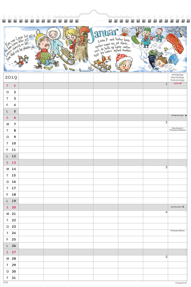 FAMILIEKALENDER OTTO DICKMEISS STICKERS,,2019 MAYLAND