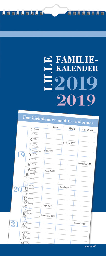 FAMILIEKALENDER LILLE  2019 MAYLAND