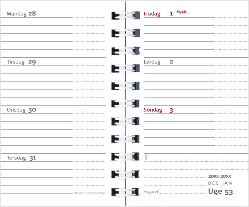 NANO PLANNER KUNSTSKIND SORT 2019 MAYLAND