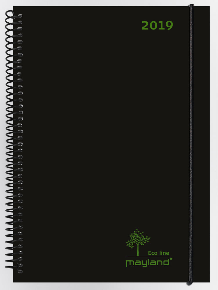ECOLINE A6 UGEKALENDER SORT  2019 MAYLAND