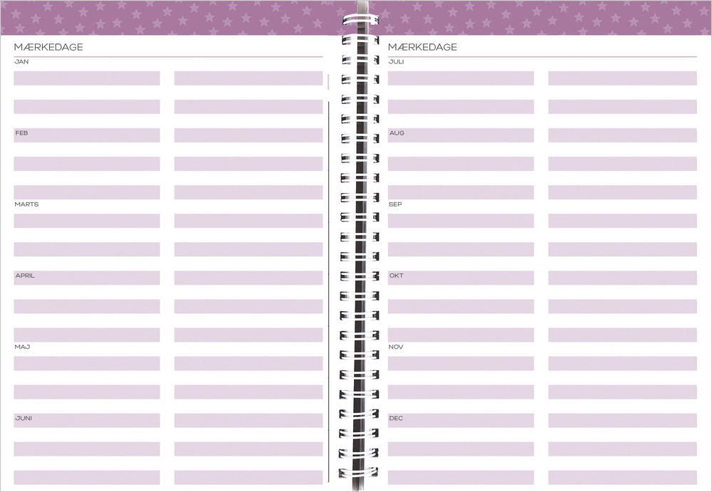 FAMILIEKALENDER A5 ILLUSTRATIONER  2019 MAYLAND