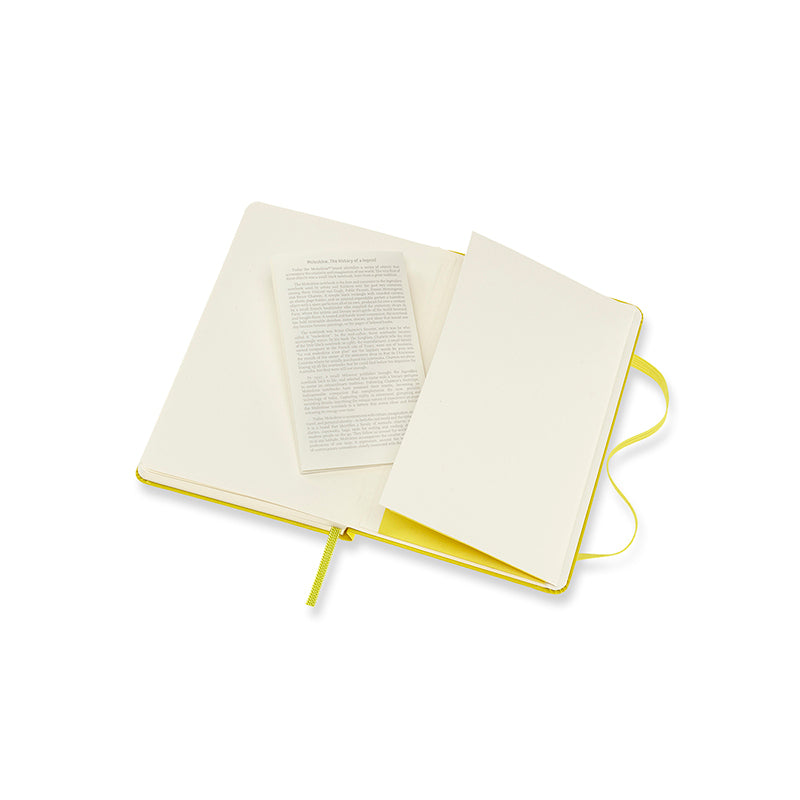 Notesbog Moleskine pocket gul m/192 blanke ark hard