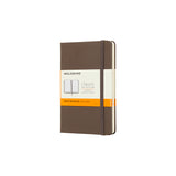 Notesbog Moleskine pocket brun m/192 linjerede ark hard