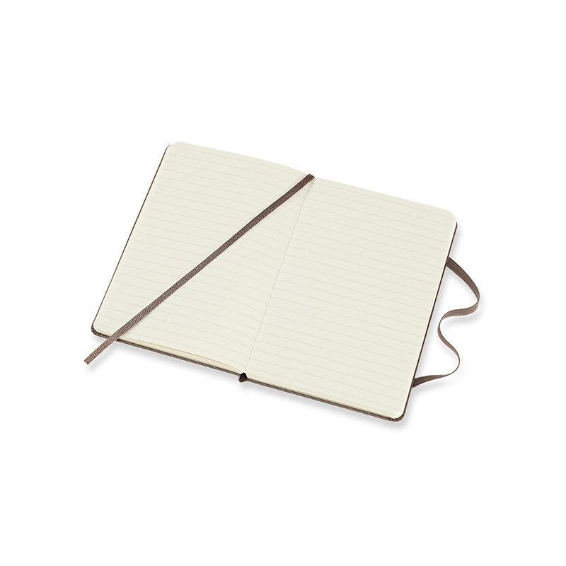 Notesbog Moleskine pocket brun m/192 linjerede ark hard