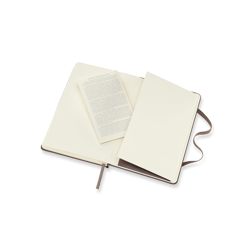 Notesbog Moleskine pocket brun m/192 linjerede ark hard