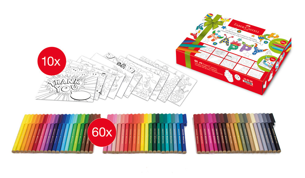 GAVEÆSKE Faber-Castell TUSSER 60+ 10 POSTKORT