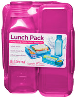 Madkasse/drikkeflaske Sistema lunch 3 pack box set ass