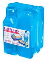 Madkasse/drikkeflaske Sistema lunch 3 pack box set ass