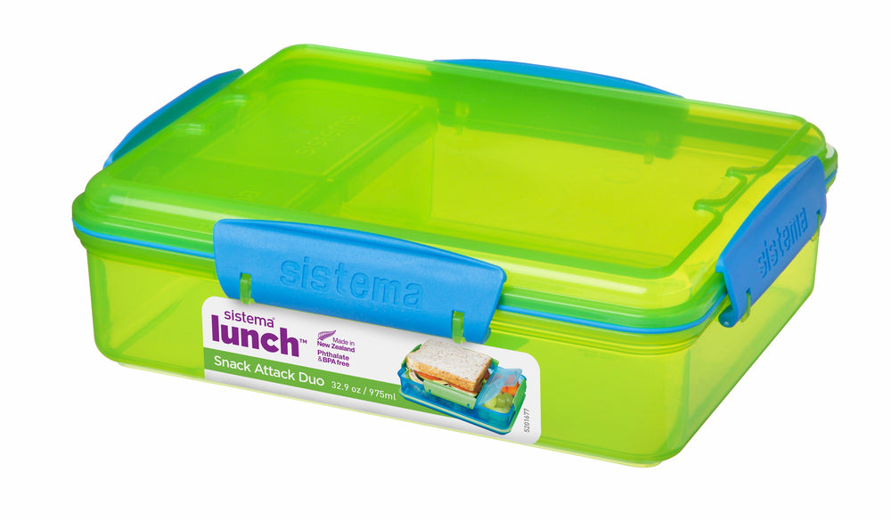 Madkasse/drikkeflaske Sistema lunch 3 pack box set ass