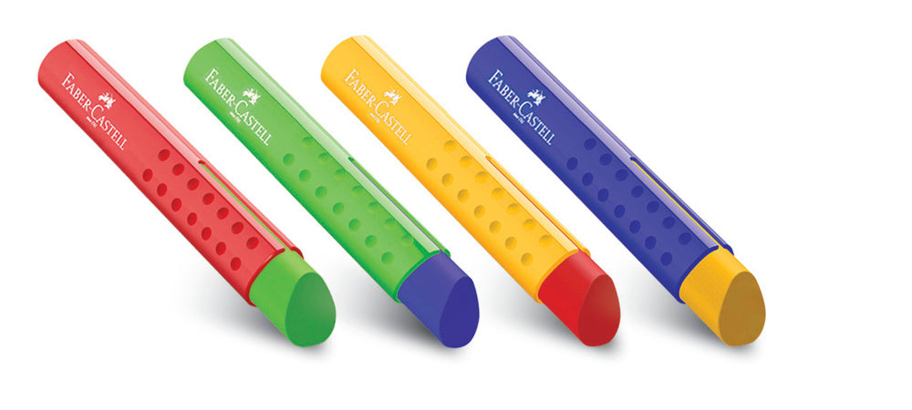 Viskelæder Faber-Castell rund aflang m/hylster