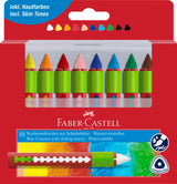 Vokskridt Faber-Castell m/greb 10 farver ass