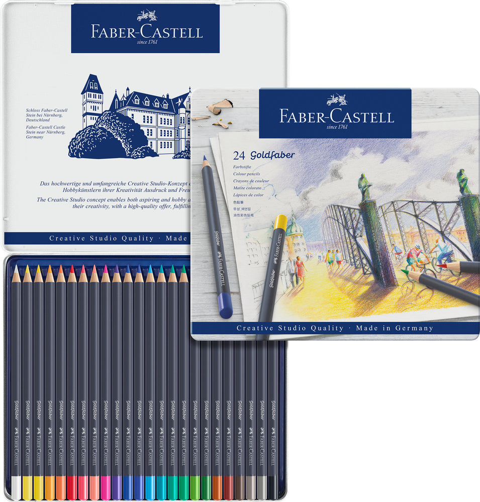 Farveblyant goldFaber tin 24 ass