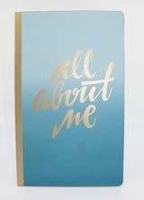 Notesbog soft dip-dye blå/grøn all about me 13x21