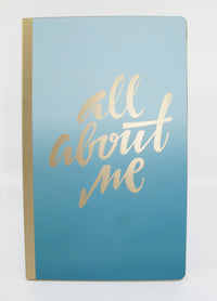 Notesbog soft dip-dye blå/grøn all about me 13x21