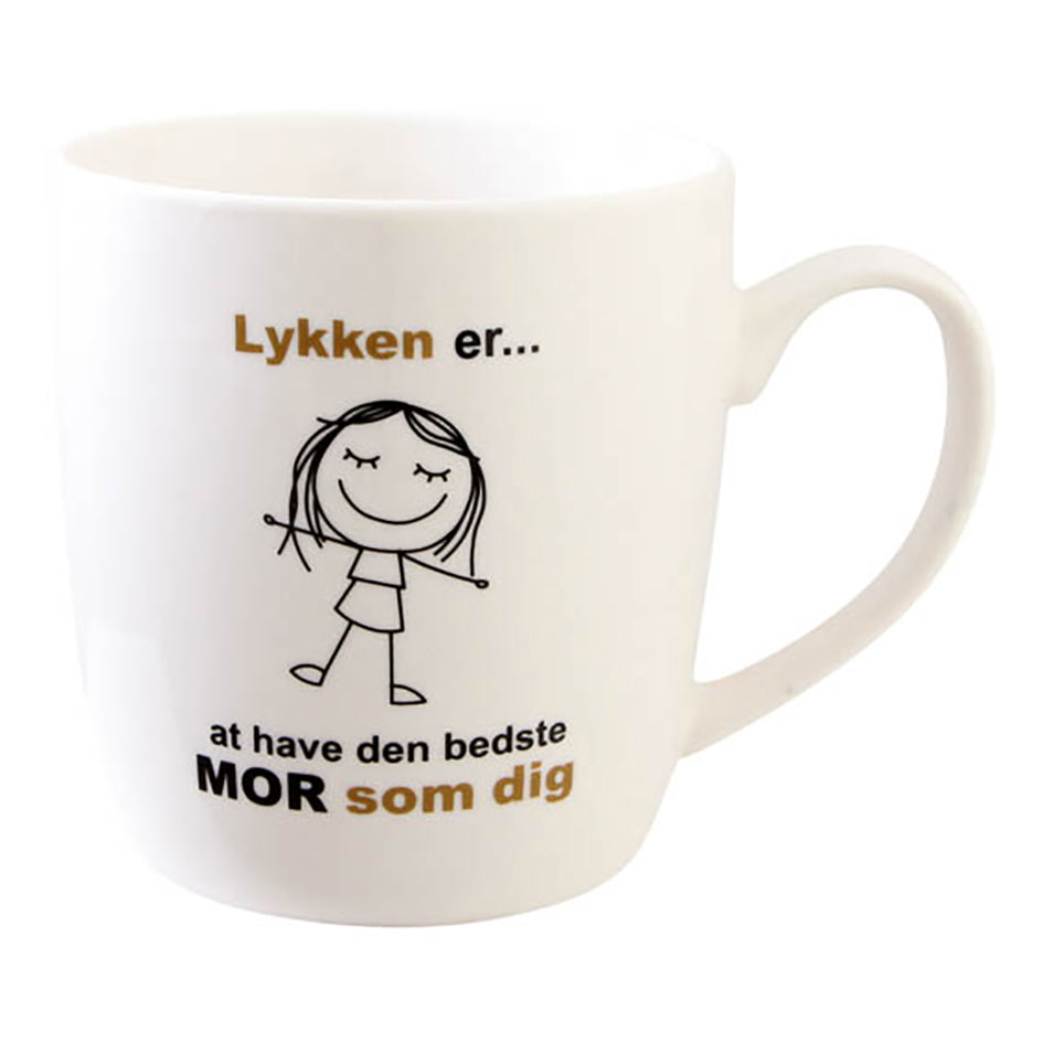 Krus mor lykken er newbone hvid