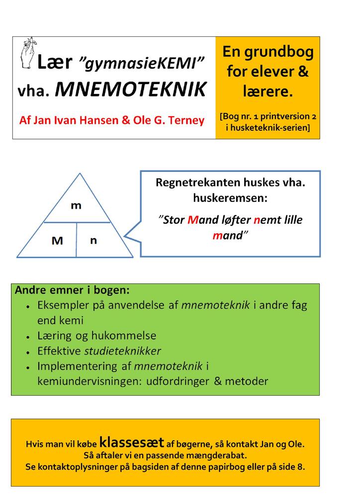Lær gymnasieKEMI vha MNEMOTEKNIK - En grundbog for elever & lærere, printversion 2