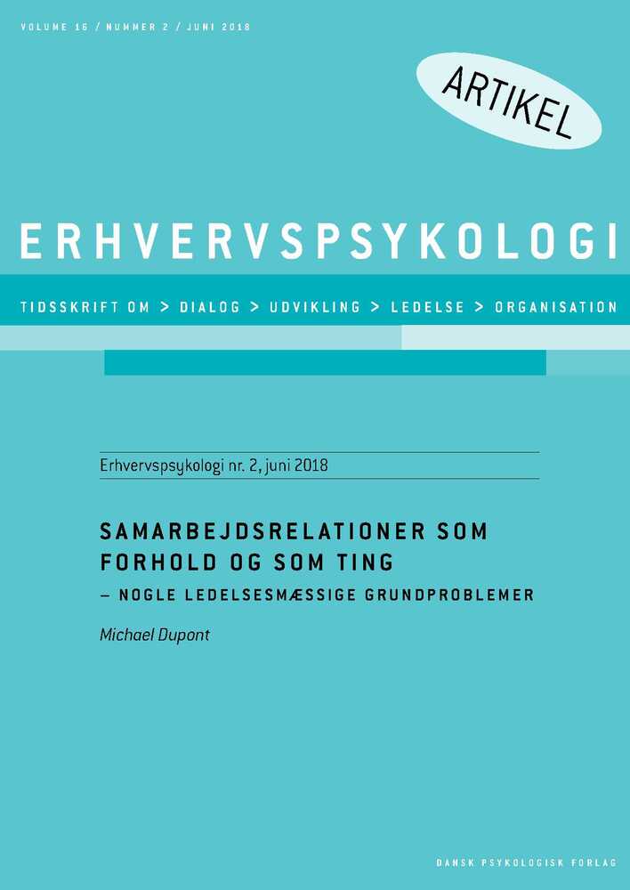 Samarbejdsrelationer som forhold og som ting