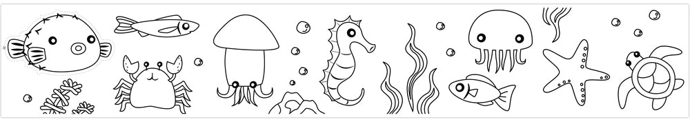 MALERULLE STICK´N SELVKLÆB SEA LIFE 10X243CM