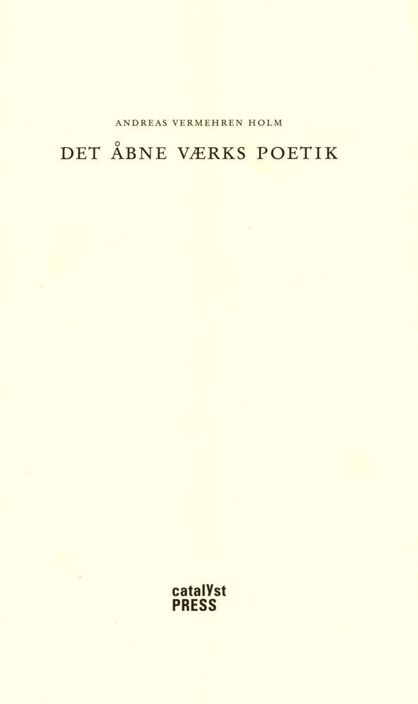 Det åbne værks poetik