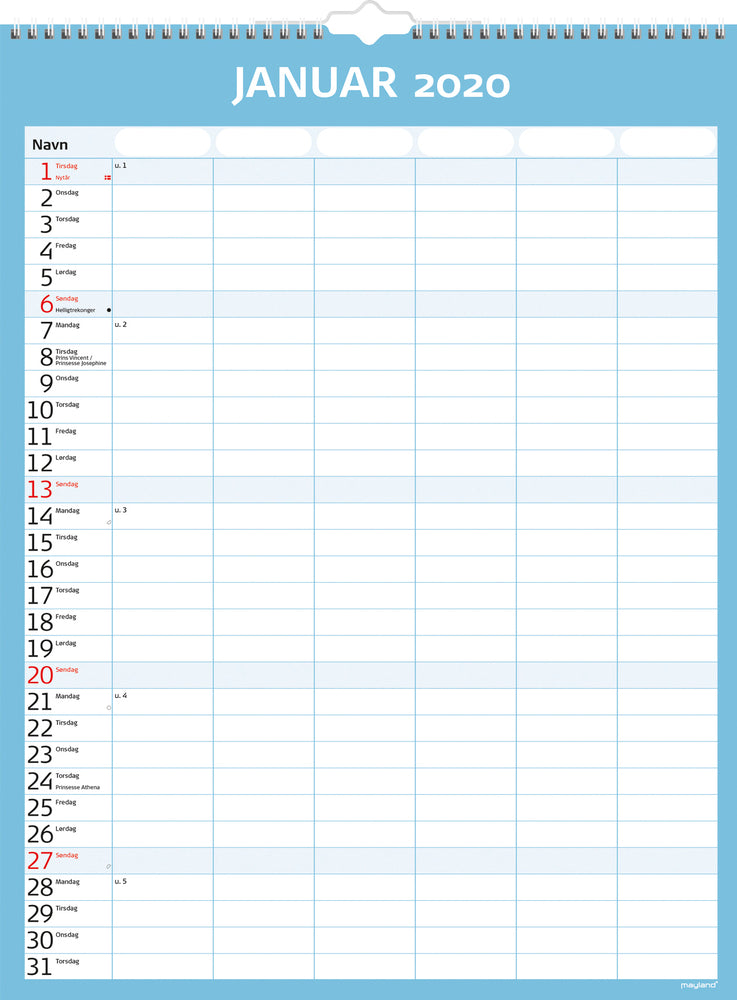 MAYLAND SKOLEÅRSKALENDER 19/20 FAMILIE SIMPLY