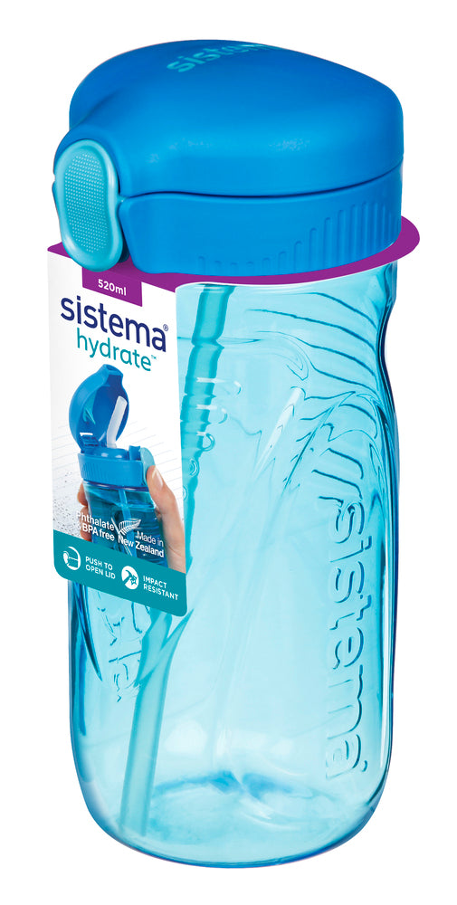 Drikkeflaske Sistema Quick Flip 520 ml asst