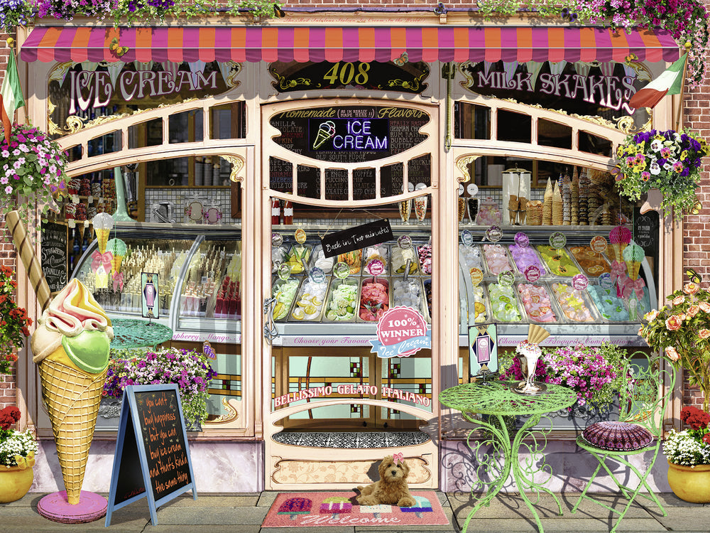 Puslespil ice cream shop 1500 brikker