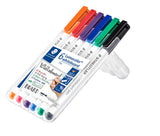 Whiteboardmarker Staedtler 6 asst farver 1mm