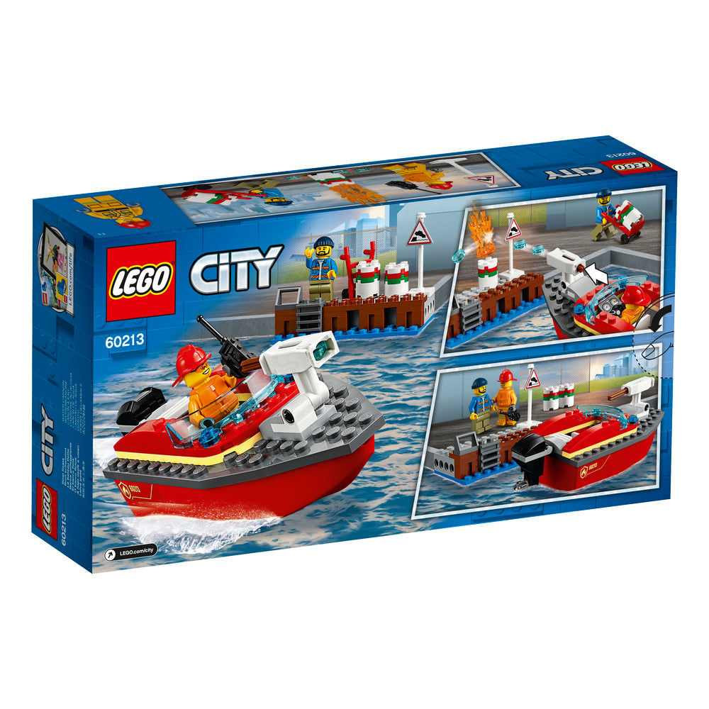 60213 LEGO City Fire brand på havnen