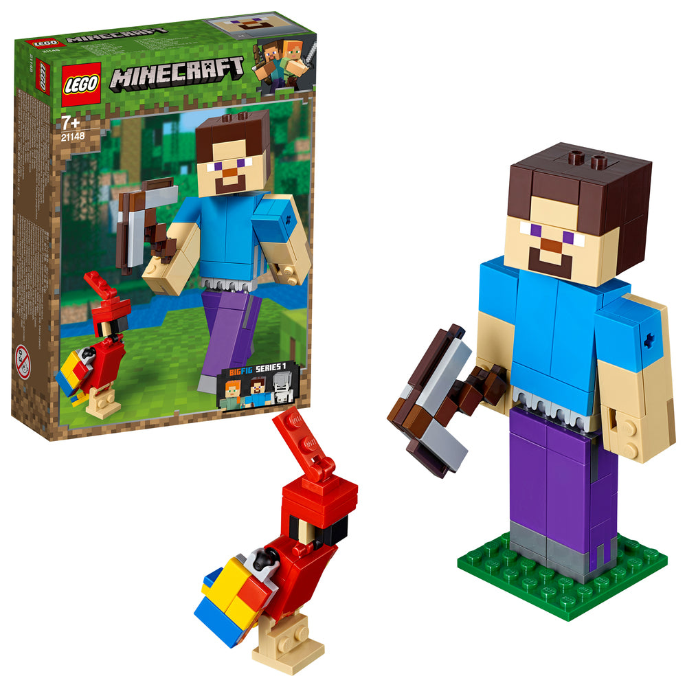 21148 LEGO MINECRAFT STOR STEVE-FIGUR MED PAPEGØJE