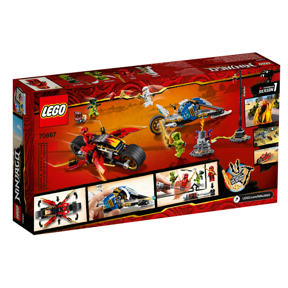 70667 LEGO NINJAGO KAIS KNIVSKARPE KVÆRN OG ZANES SNESCOOTER