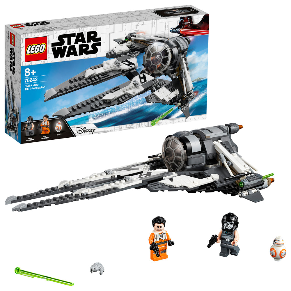 75242 LEGO STAR WARS TIE INTERCEPTOR MED SORTKLÆDT PILOT