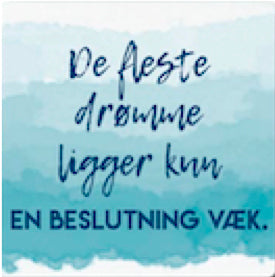 Citatmagnet de fleste drømme 9x9cm