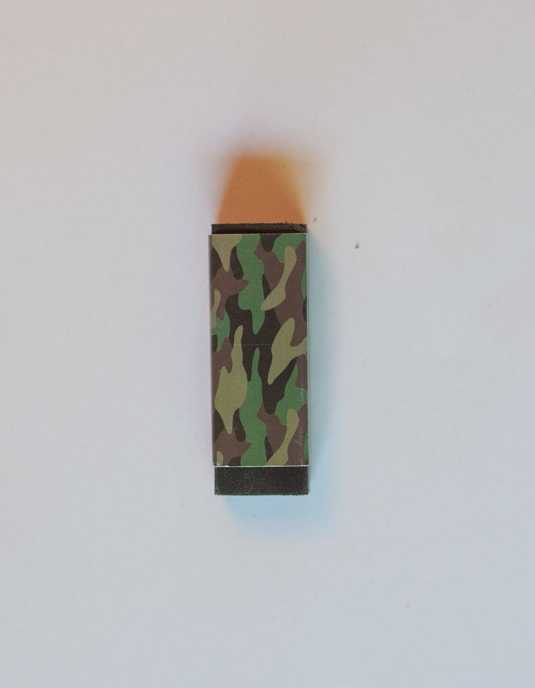 Viskelæder sort med camouflage