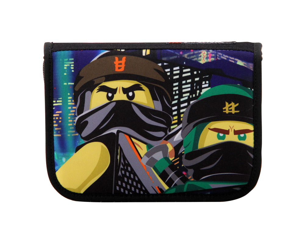 Penalhus m/ indhold LEGO® Ninjago urban brun/grøn
