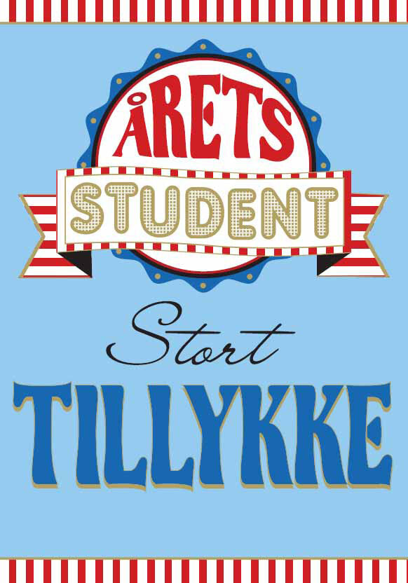 Kort årets student badge