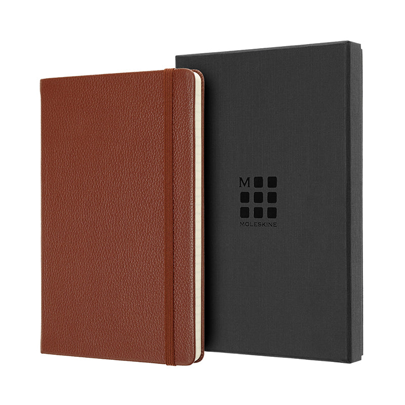 Notesbog Moleskine large læder m/176 linjerede ark