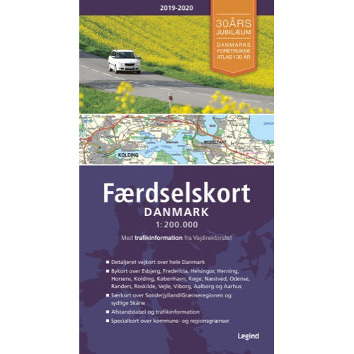 Færdselskort Danmark 2019-2020