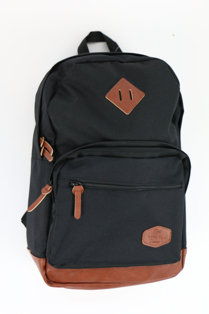 Rygsæk Real Republic m/pc rum sort polyester m/pu bund