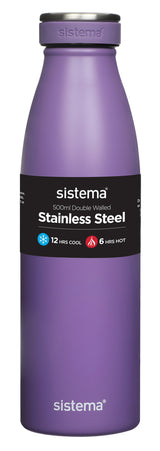 Sistema drikkeflaske stainless steel 500 ml ass farver