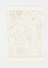 KARTON UDSTANSET M/MØNSTER RÅHVID 10,5X15CM 200G 10 STK