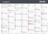 BORDKALENDER A5 MODERNE  2020 MAYLAND