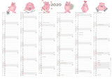 KONTORKALENDER A4 HUMOR GRISE  2020 MAYLAND