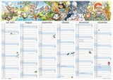 VÆGKALENDER A3 OTTO DICKMEISS ILLU.  2020 MAYLAND