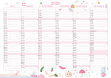 VÆGKALENDER A3 ANNIES  2020 MAYLAND