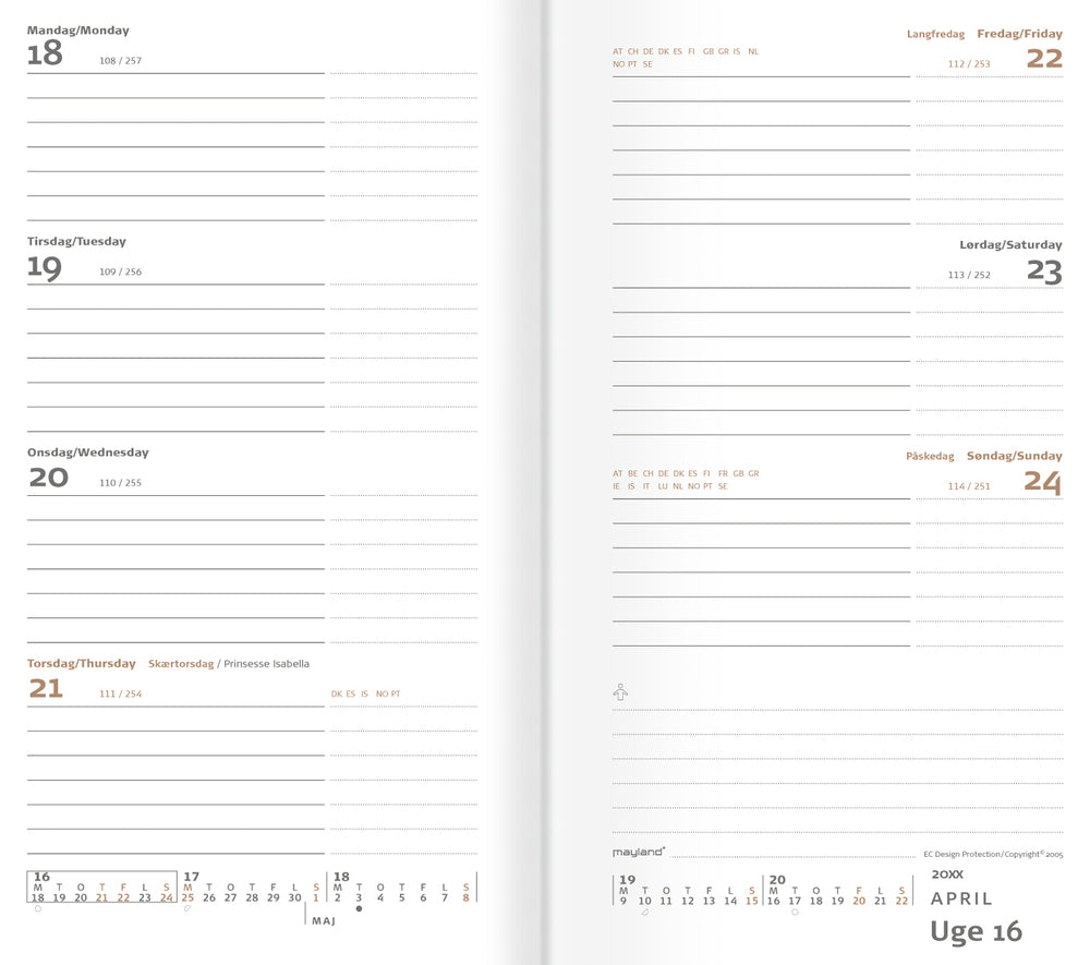 CITY WEEK PLANNER VINYL SORT  2020 MAYLAND