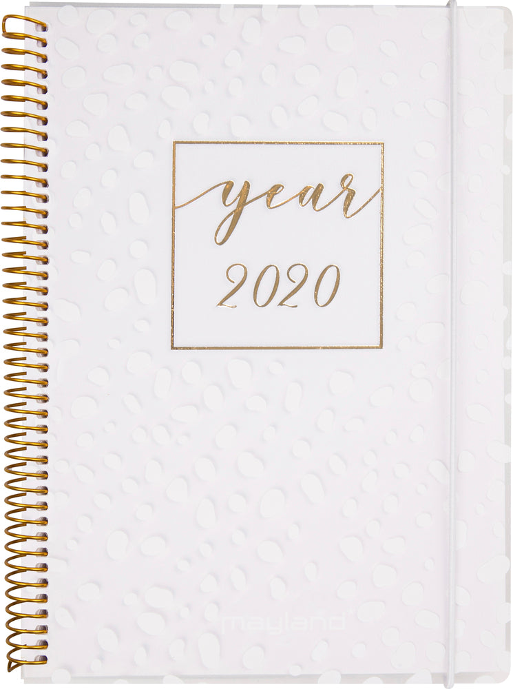 UGEKALENDER A5 GULD/HVID  2020 MAYLAND