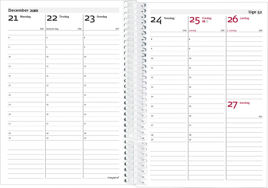 Ugekalender a6 pp 4 illu. 2020 Mayland